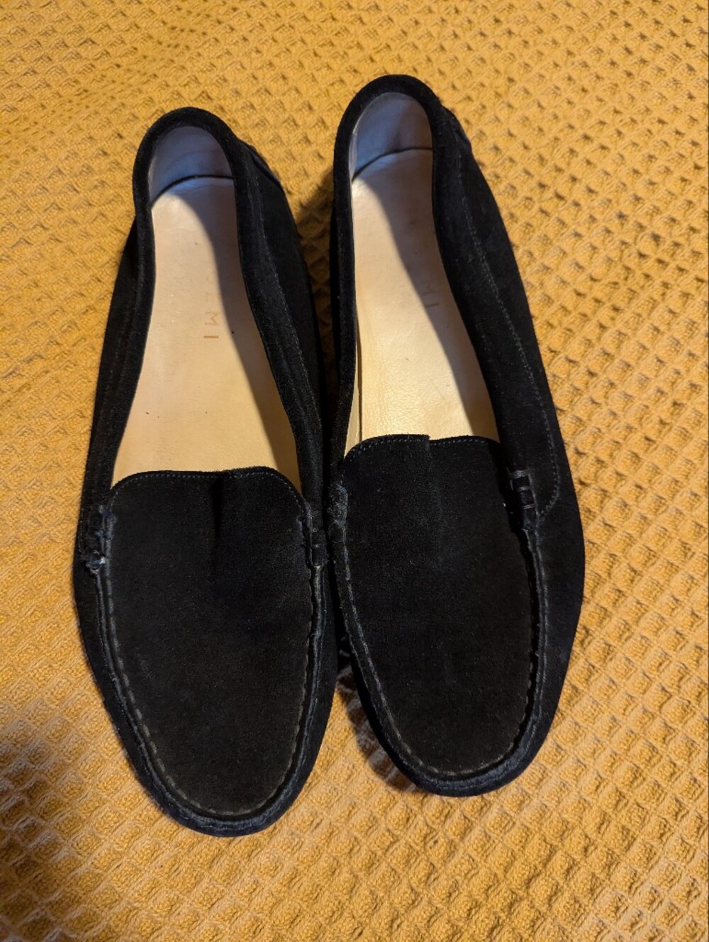 M. Gemi Felize Black Suede Women's Moccasins, 40